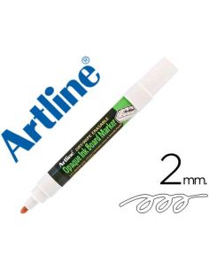 Rotulador Artline Pizarra Epd-4 Color Blanco Opaque Ink Board Punta Redonda 2 Mm