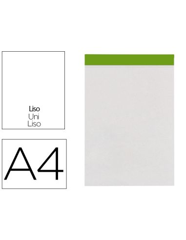 Bloc Notas Liderpapel Liso A4 80 Hojas 60 G/M2 Perforado Sin Tapa