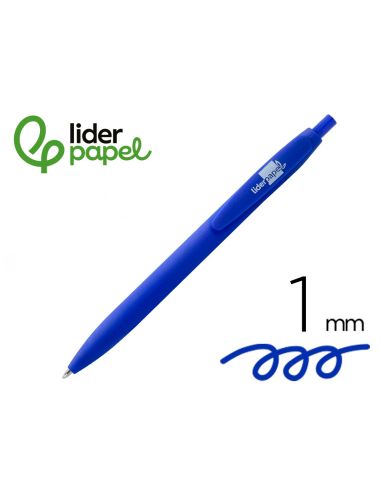 Boligrafo Liderpapel Soft Touch Retractil 1 Mm Tinta Azul