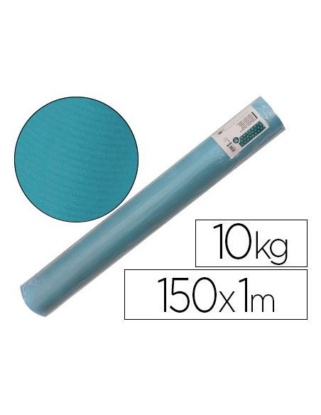 Papel Kraft Verjurado Liderpapel Turquesa Ancho 1 Mt Longitud 150 Mt Gramaje 65 Gr Peso 10 Kg