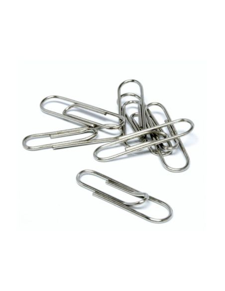 Clips Niquelados Q-Connect Nº3 43 Mm Caja De 100 Unidades