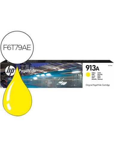 Ink-Jet Hp Jet 913A Pagewide 352 / 377 / 452 / 477 / P55250 / P57750 Amarillo 3000 Paginas