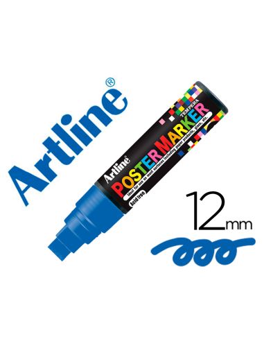 Rotulador Artline Poster Marker Epp-12 Punta Redonda 12 Mm Color Azul