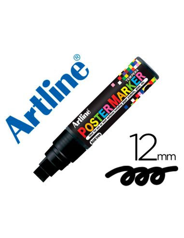 Rotulador Artline Poster Marker Epp-12 Punta Redonda 12 Mm Color Negro