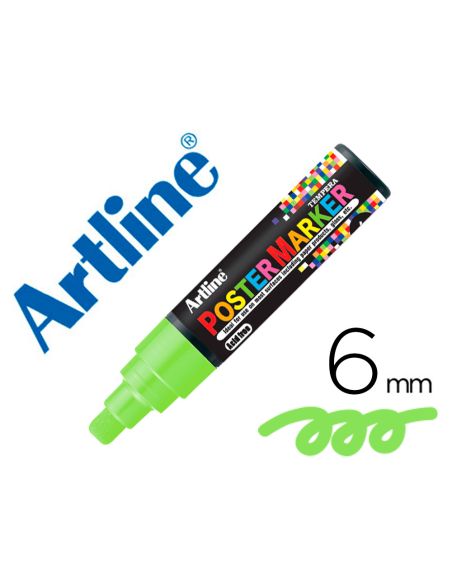 Rotulador Artline Poster Marker Epp-6-Ver Flu Punta Redonda 6 Mm Color Verde Fluor