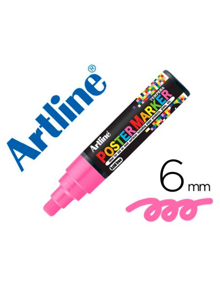Rotulador Artline Poster Marker Epp-6-Ros Flu Punta Redonda 6 Mm Color Rosa Fluor