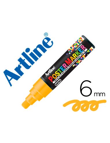 Rotulador Artline Poster Marker Epp-6-Nar Flu Punta Redonda 6 Mm Color Naranja Fluor