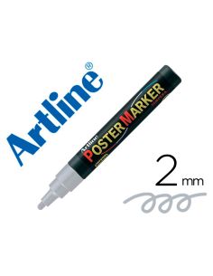 Rotulador Artline Poster Marker Epp-4-Pla Met Punta Redonda 2 Mm Color Metalizado Plata