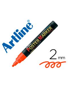 Rotulador Artline Poster Marker Epp-4-Nar Flu Punta Redonda 2 Mm Color Naranja Fluor