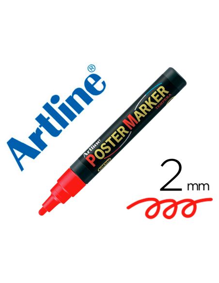 Rotulador Artline Poster Marker Epp-4-Roj Punta Redonda 2 Mm Color Rojo