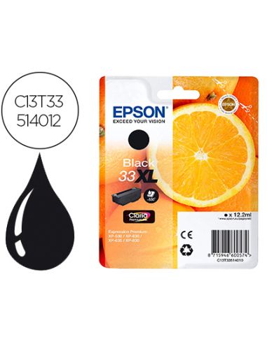 Ink-Jet Epson Expression Premiun T3351 33Xl Xp-530 / Xp-630 / Xp-640 / Xp-830 / Xp-900 Negro 530 Pag