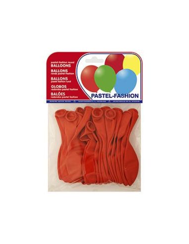 Globo 100% Latex Biodegradable Pastel Rojo Bolsa De 20 Unidades|Libreriasalesiana