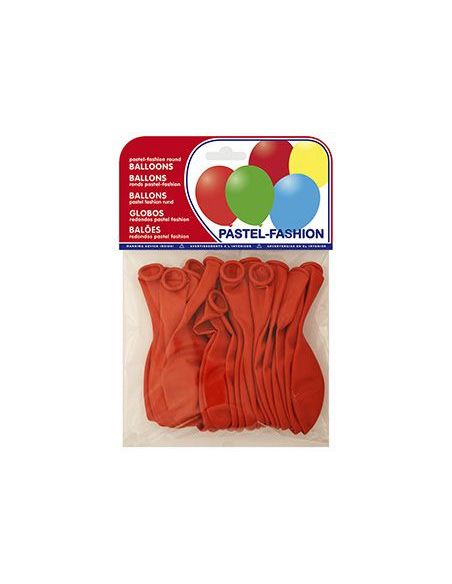Globo 100% Latex Biodegradable Pastel Rojo Bolsa De 20 Unidades|Libreriasalesiana