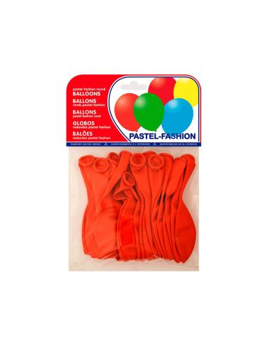 Globo 100% Latex Biodegradable Pastel Rojo Bolsa De 20 Unidades|Libreriasalesiana