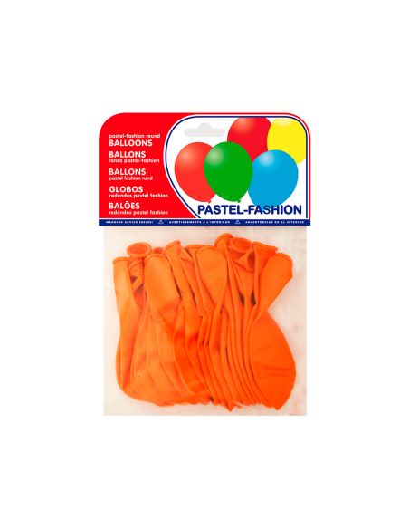 Globo 100% Latex Biodegradable Pastel Naranja Bolsa De 20 Unidades