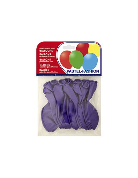 Globo 100% Latex Biodegradable Pastel Lila Bolsa De 20 Unidades