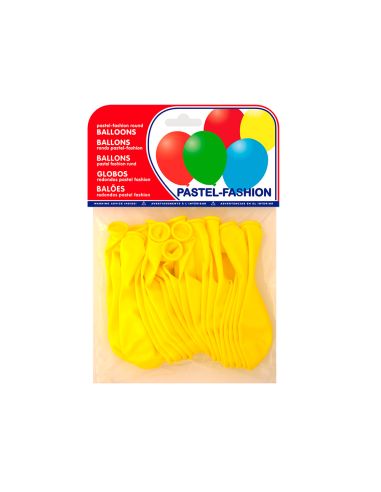 Globo 100% Latex Biodegradable Pastel Amarillo Bolsa De 20 Unidades