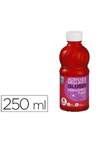 Pintura Acrilica L&B Brillo Rojo Primario Bote De 250 Ml
