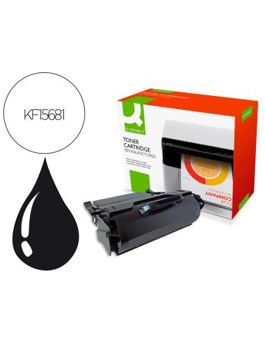 Toner Q-Connect Compatible Lexmark T650 Negro 25.000 Pag