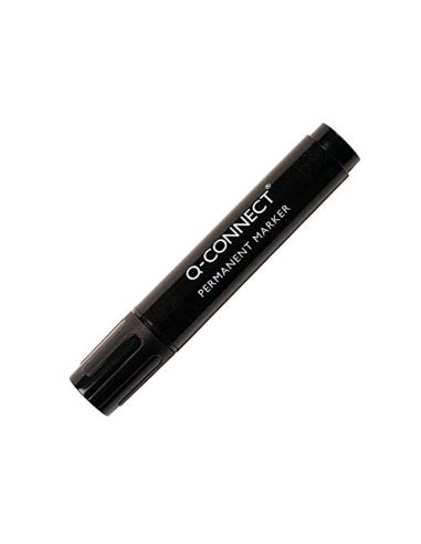 Rotulador Negro  Q-Connect Marcador Permanente Punta Biselada 5 Mm