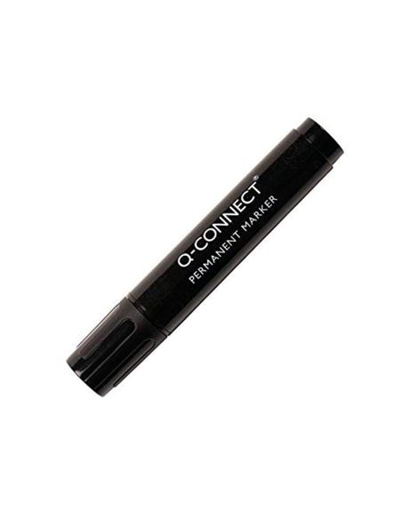 Rotulador Negro  Q-Connect Marcador Permanente Punta Biselada 5 Mm