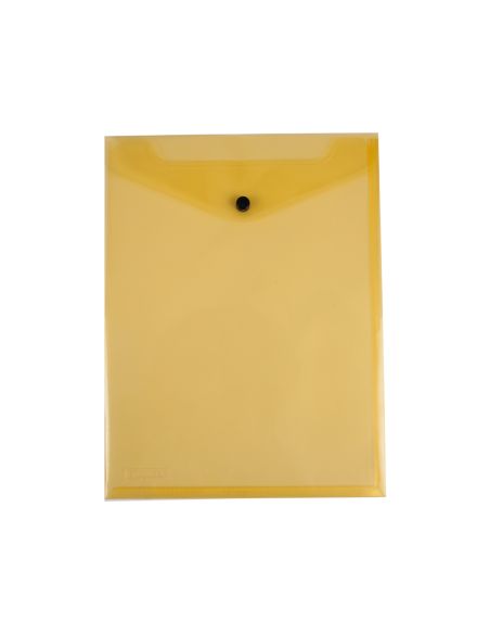 Carpeta Liderpapel Dossier Broche Polipropileno Din A4 Formato Vertical Amarilla Transparente 50 Hojas