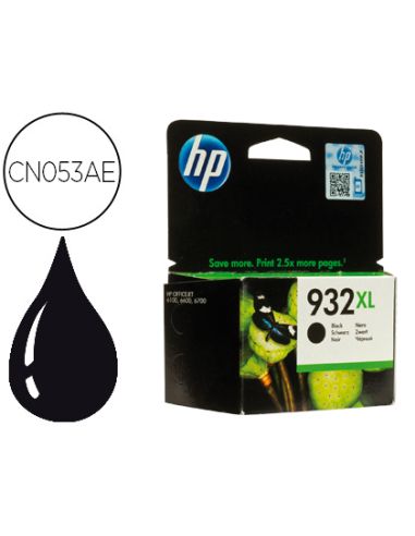 Ink-Jet Hp 932Xl Negro Cn053Ae Officejet 6100/6600 Capacidad 1000 Pag