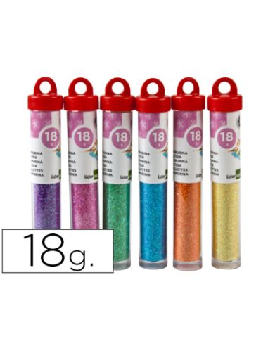 Purpurina Liderpapel Fantasia Colores Metalicos Pasteles Bote De 18 Gr