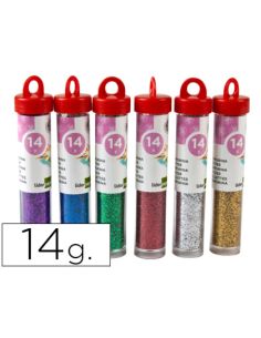 Purpurina Liderpapel Fantasia Colores Metalicos Surtidos Bote De 14 Gr