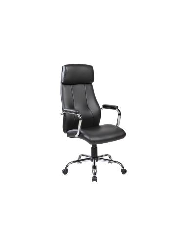 Silla Rocada Direccion Simil Piel Con Brazos Metalicos Sistema Basculante 1180X530 Mm