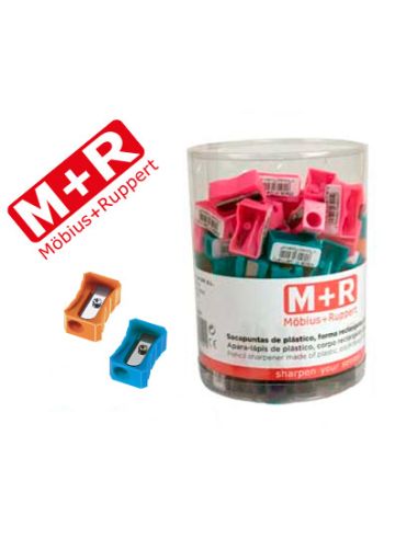 Sacapuntas M+R 304 Plastico Rectangular 1 Uso Colores Surtidos