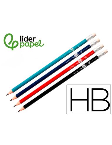 Lapices De Grafito Con Goma Liderpapel Triangular
