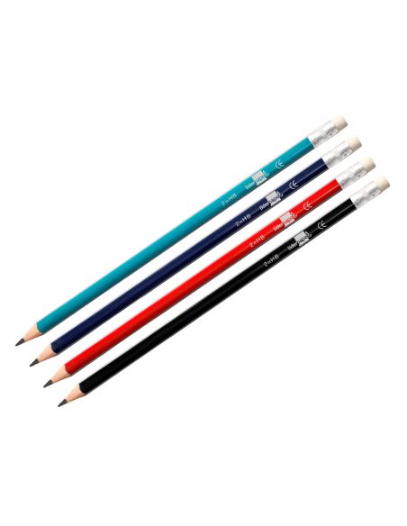 Lapices De Grafito Con Goma Liderpapel Triangular
