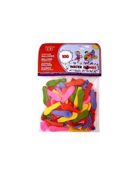 Globo 100% Latex Biodegradable De Agua Bolsa De 100 Unidades Colores Surtidos|Libreriasalesiana