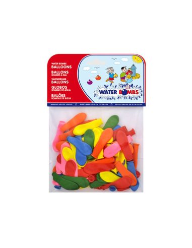 Globo 100% Latex Biodegradable De Agua Bolsa De 100 Unidades Colores Surtidos|Libreriasalesiana