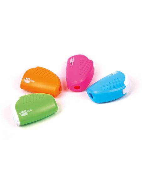Sacapuntas Liderpapel Plastico 1 Uso Con Deposito Colores Surtidos