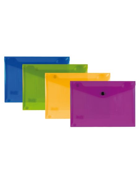Carpeta Liderpapel Dossier Broche Polipropileno Din A5 Pack De 4 Colores Surtidos