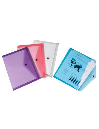 Carpeta Liderpapel Dossier Broche Polipropileno Din A4 Pack De 4 Colores Surtidos