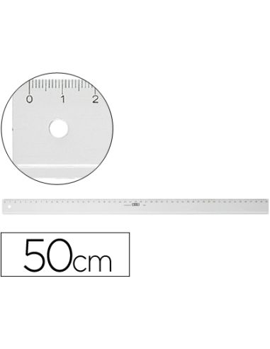 Regla M+R 50 Cm Plastico Transparente