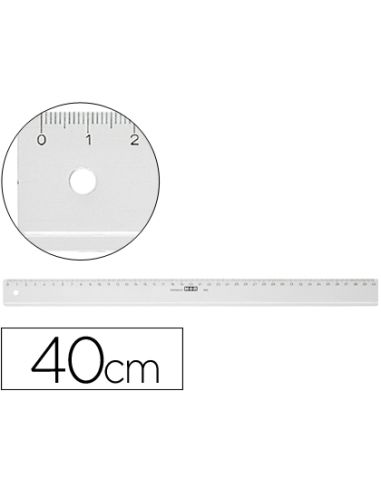 Regla M+R 40 Cm Plastico Transparente