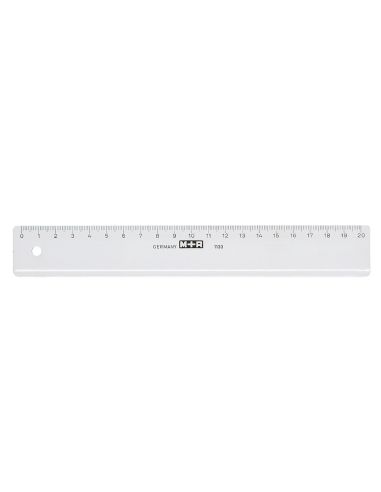 Regla M+R 20 Cm Plastico Transparente