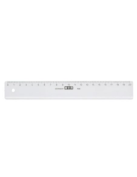 Regla M+R 20 Cm Plastico Transparente