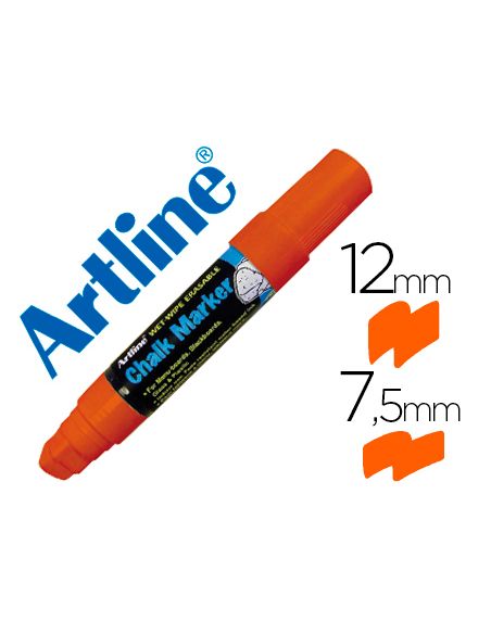 Rotulador Artline Pizarra Verde Negra Epw-12 Mm Color Naranja