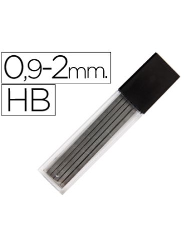 Minas Liderpapel Grafito Rectangulares 2X0,9 Mm Hb Tubo De 12 Minas