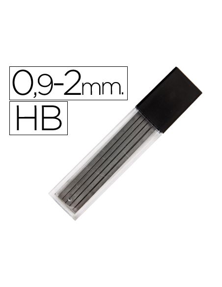 Minas Liderpapel Grafito Rectangulares 2X0,9 Mm Hb Tubo De 12 Minas