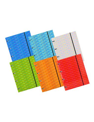Carpeta Con Recambio Liderpapel A5 Cuadro 5Mm Forrada 4 Anillas 20Mm