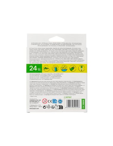 Rotulador Liderpapel Slim Caja De 24 Unidades Colores Surtidos