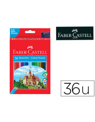Lapices De Colores Faber Castell Hexagonal Madera Reforestada Caja De 36 Unidades Colores Surtidos