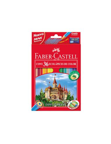 Lapices De Colores Faber Castell Hexagonal Madera Reforestada Caja De 36 Unidades Colores Surtidos