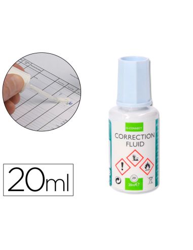 Corrector Q-Connect Aplicador Pincel Bote 20 Ml